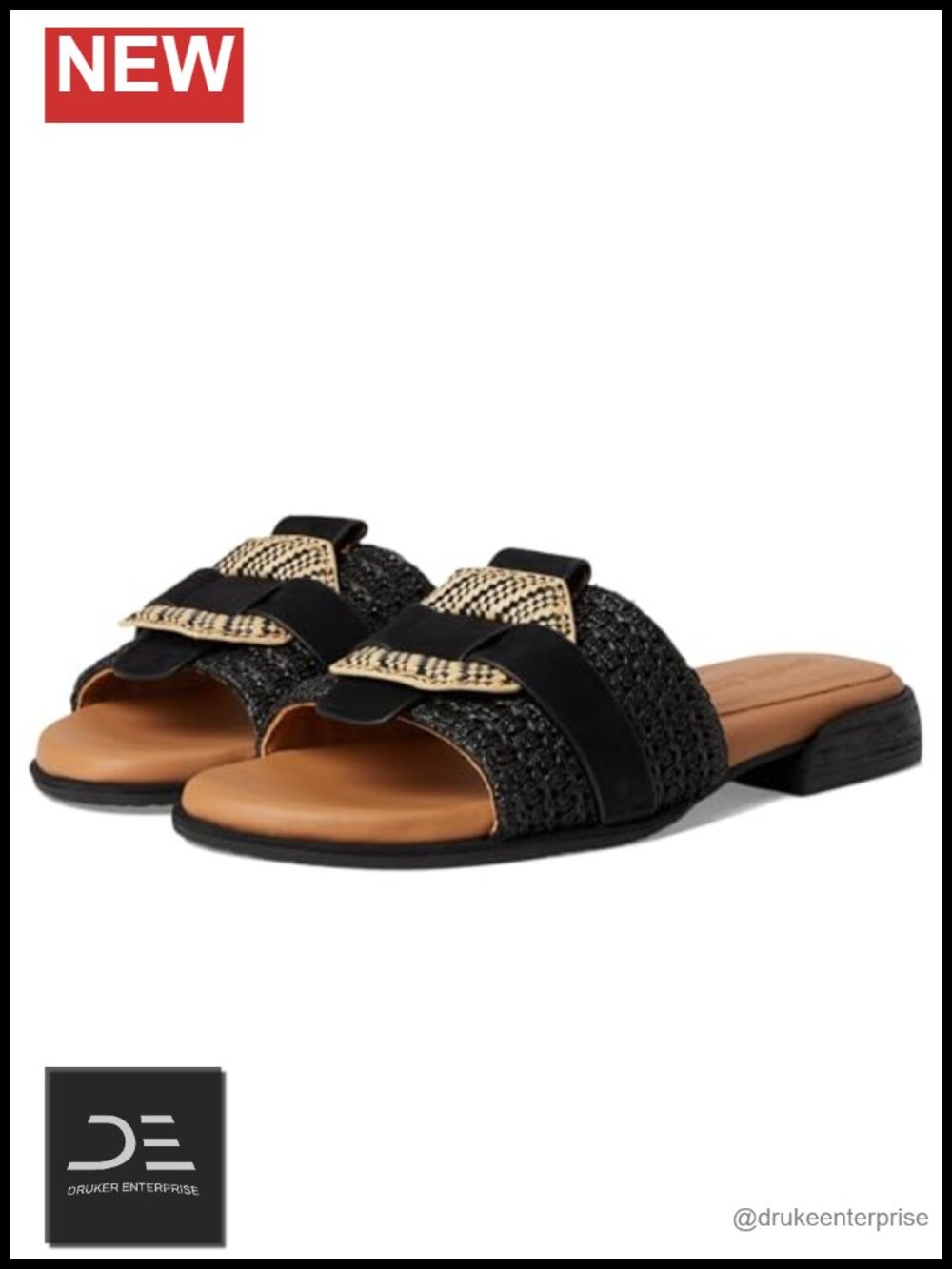 Women's Leather Sandals Slip-On Mules with Cushioned Insole